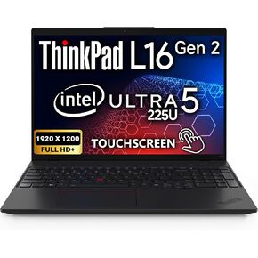 Lenovo ThinkPad L16 (Premium E16) Touchscreen 16" FHD+ Display, Intel Core Ultra 5 225U, 32GB RAM DDR5, 1TB PCIe SSD, WiFi 6E, RJ-45, Backlit Keyboard, Windows 11 Pro, AI Business Laptop - Black in Kuwait
