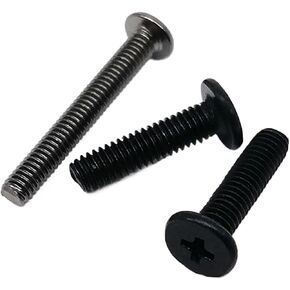 25pcs M2 M2.5 M3 M4 Carbon Steel Cross Ultra Thin Wafer Low Flat Head Screw Bolt for Laptop Notebook Computer Phone(Black,5mm,M2.5) in Kuwait