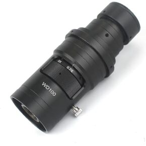 10X- 200X 0.7X-5X WD100 Adjustable Magnification C Mount Zoom Lens For HDMI VGA USB Industrial Video Microscope Camera in Kuwait
