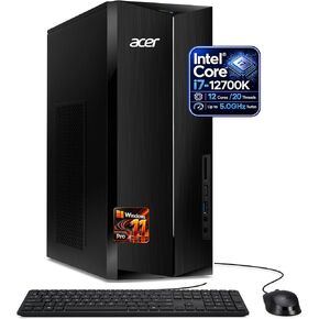 Customized Acer Aspire Desktop Tower, Intel Core i7-12700K(12 Cores, 20 Threads), 8GB/ 16GB/ 32GB/ 64GB DDR5 RAM, 512GB/ 1TB/ 2TB/ 4TB SSD, 2 x HDMI Support Dual 4K Monitor, Wins 11, Wired KB & Mouse in Kuwait