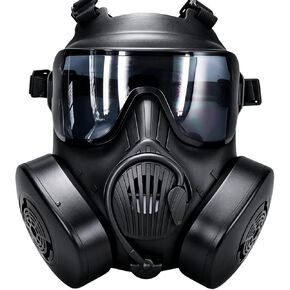 M50 Tactical Airsoft Full Face Mask with Gray Anti Glare Lens Anti Fog Scratch Resistant Upgraded Durable Fan for Paintball Games in Saudi Arabia