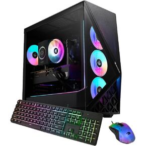 iBUYPOWER Slate Gaming PC Desktop Computer Intel Core Ultra 5 250KF Plus CPU, NVIDIA RTX 5060Ti 8GB GPU, 16GB DDR5 RGB 5200MHz RAM, 1TB NVMe SSD, Windows 11 Home, Gamer Keyboard and Mouse - SBI5N56T01 in Saudi Arabia