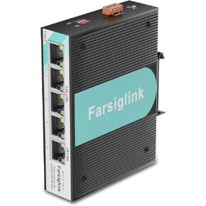 5 Port Mini Gigabit Industrial PoE+ Switch, 5×1000Mbps RJ45 IEEE 802.3af/at, Wide DC 12–44V Input, Unmanaged Plug & Play, DIN-Rail & Wall Mount for IP Camera, Industrial in Kuwait