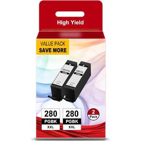 280XXL PGBK Ink cartridge Replacement for Canon 280 PGI-280 PGI 280 ink Tank Compatible with Canon Printer PIXMA TR8620a TS9520 TS6220 TS702a TR8622a TR8600 TR8520 TR7520 TS9120 TR8622 Printer(2 Pack) in Kuwait