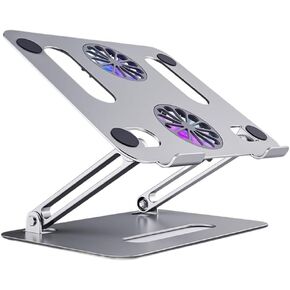 Foldable Laptop Cooling Stand Desk Fan Adjustable Base Aluminum for in Saudi Arabia