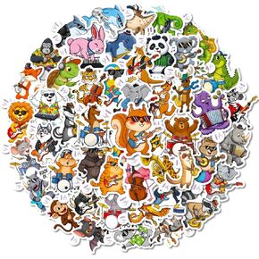 Bluradio 100PCS Funny Animal Music Stickers in Kuwait