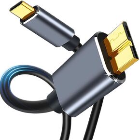 5 Gbps Micro B to USB C Hard Drive Cables, 1.5FT USB C to USB 3.0 Micro B, External Hard Drive Cable Compatible with MacBook Pro/Air, iPad/Tablet, iPhone, WD Seagate etc in Kuwait