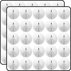 Mirage 2000 Silhouette Top View - Gift 1 Inch 50-Pack Waterproof Vinyl Decals in Kuwait
