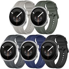 Lerobo 5 Pack Sport Bands Compatible with Samsung Galaxy Watch 9/8 40mm 44mm/Galaxy Watch 8 Classic 46mm,No Gap Soft Silicone Waterproof Wristband One Click Replacement Strap for Men Women in Kuwait