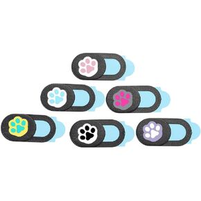 Laptop Webcam Cover Slider 6 Pieces Plastic Paw Pattern Privacy Shield in Saudi Arabia