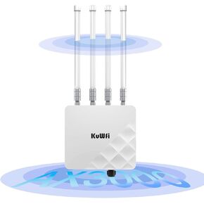 KuWFi WiFi 6 AP Router, 1800Mbps Dual Band Extender, Outdoor Signal Booster in Saudi Arabia