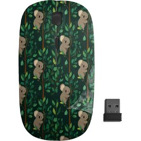 Planetar Koalas Eucalyptus Lush Pattern, USB Optical Wireless Mouse, Ergonomic Slim Desktop Laptop Mice for Kids in Saudi Arabia
