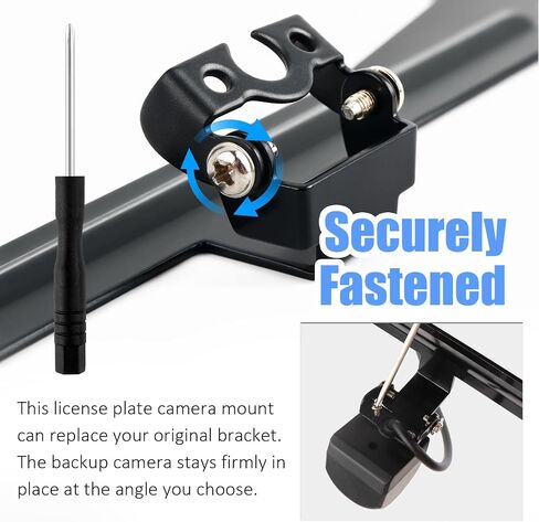 Car License Plate Camera Mount Kit,Adjustable Car Backup Cameras License Plate Mount for Securing Camera,Non-drilled Cars Backup Cameras Mounts with Screwdriver/Screws/Small Bracket in Saudi Arabia