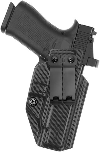 Tulster IWB Profile+ Kydex Holster in Right Hand fits: Glock 48 | Optic Compatible Inside the Waistband Appendix Concealed Carry in Kuwait