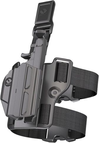 Orpaz T41 Adjustable and Modular Springfield XD Holster Compatible with OWB SXD Holder with Light/Laser/Optics, Drop-Leg Attachment - Unisex - Will Secure Your Handgun with a Tactical Appearance in Kuwait