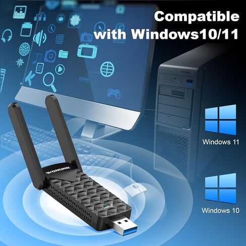 AX1800 USB WiFi 6 Adapter for Desktop PC, WiFi Adapter in Saudi Arabia