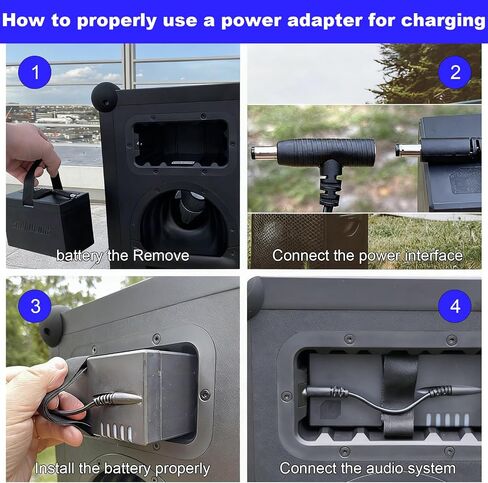 14V soundbox Charging Cord, Compatible with Soundboks 1/2/3 Bluetooth Performance Speakers. Keyu KA4802A-1403300P Rechargeable Battery Power Cable in Saudi Arabia