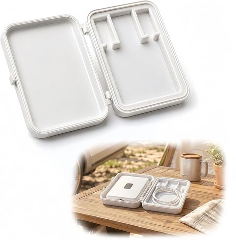 Travel Router Case Compatible with Ubiquiti UniFi UTR, Dual Compartment Hinged Storage Box for Business Travel in Saudi Arabia
