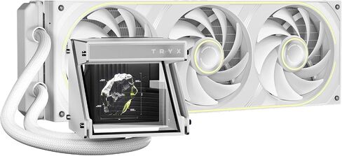 TRYX Holo 360mm AIO White Holographic Visual GIPHY Built-in Asetek 280w TDP in Kuwait