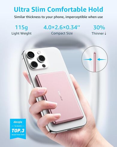 “Air" Power Bank for MagSafe 5000mAh Ultra Slim Battery Charger Case in Saudi Arabia