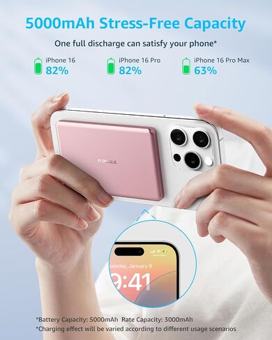 “Air" Power Bank for MagSafe 5000mAh Ultra Slim Battery Charger Case in Saudi Arabia