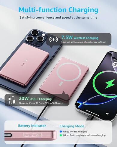 “Air" Power Bank for MagSafe 5000mAh Ultra Slim Battery Charger Case in Saudi Arabia