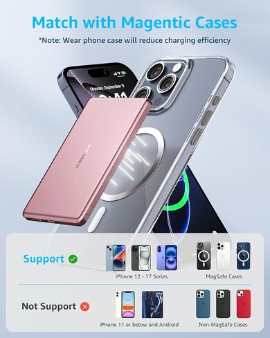 “Air" Power Bank for MagSafe 5000mAh Ultra Slim Battery Charger Case in Saudi Arabia