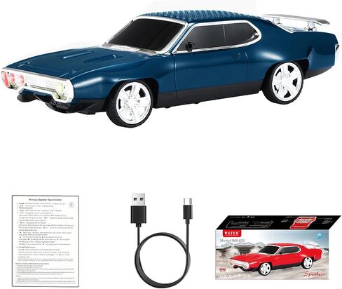 WSTER WS-620 Classic Muscle Car Bluetooth Speaker (Red) in Saudi Arabia