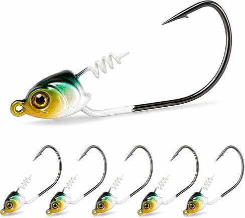 Swimbait Jig Heads, Weighted Jig Hooks for Paddle Tail Swimbaits in Kuwait