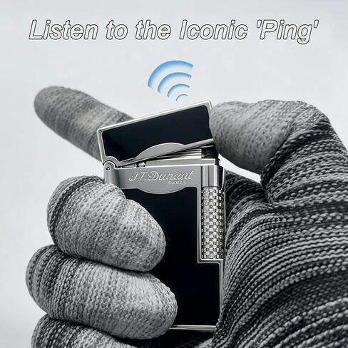 Classic Black Lacquer Brass Lighter with Iconic “Ping" Sound in Kuwait