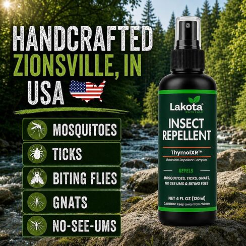Lakota Naturals ThymolXR ™ Mosquito & Tick Insect Repellent Spray, 4 fl oz in Saudi Arabia