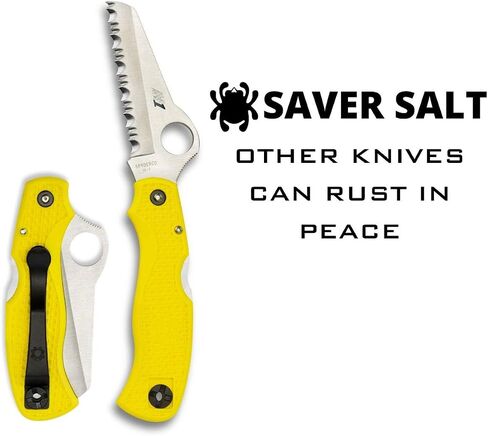 Spyderco Saver Salt Folding Pocket Knife, SpyderEdge in Saudi Arabia