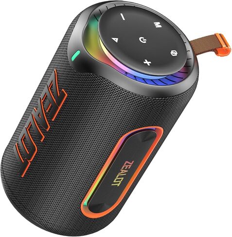 ZEALOT Portable Speaker with Powerful Bass, 80W(Peak) Outdoor Bluetooth Speaker, IPX6 Waterproof, Wireless Stereo Sound, USB/TF/AUX, 8000mAH Battery for Party, Camping, Beach in Kuwait