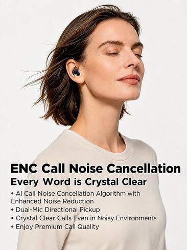 NE91 Sleep Earbuds in Ear, ANC Mini Wireless Sleep Headphones for Side Sleepers, 2.4g Ultra Light Sleeping Earbuds, Adaptive Call Noise Reduction, Bluetooth 6.0 Low Latency Gaming Earbuds in Kuwait