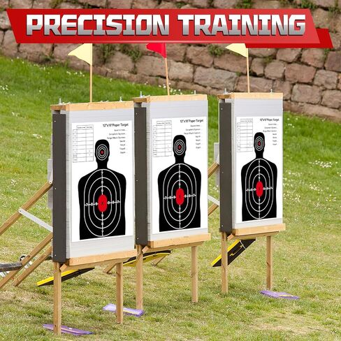 Guirnd 12x18 inch Targets for Shooting Range, Indoor and Outdoor Silhouette Paper Targets, Aiming Target Practice Paper for Handguns, Pistols, Rifles, Airguns, Pellet Gun, BB Guns in Kuwait