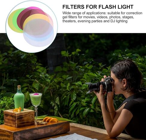 8pcs Color Correction Sheets for Camera Light Filter Film PVC in Kuwait