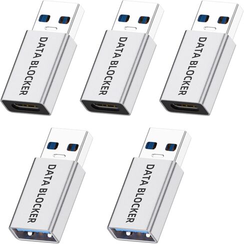 USB Data Blocker & USB C Data Blocker, Transparent Type A & Type C Data Blocker Only for Charge, Protect Against Juice Jacking, Refuse Hacking Provide Safe Charging (8 Pack) in Saudi Arabia