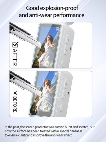 Screen Protector for W & O Q7 Vlogging Camera, High-definition Scratch Resistant Nanofilm Film,HD Clear,Bubble Free with Easy Installation Kit,1 Set in Kuwait