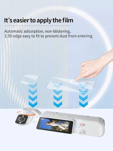 Screen Protector for W & O Q7 Vlogging Camera, High-definition Scratch Resistant Nanofilm Film,HD Clear,Bubble Free with Easy Installation Kit,1 Set in Kuwait