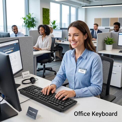 Fade-Proof Letter Wired Keyboard USB Office Keyboard,Not Fade Letter in Kuwait