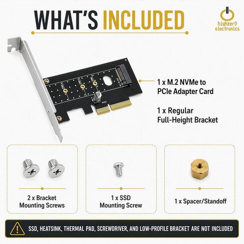M.2 NVMe SSD to PCIe 3.0 x4 x8 x16 | M-Key 2230-2280 Desktop Card Adapter in Kuwait