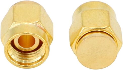 12PCS SMA Plug Dust Cap, SMA Female Jack Dust Cap Gold-Plated RF Coaxial Connector Protective Cap SMA Adapter Connector Accessories in Saudi Arabia