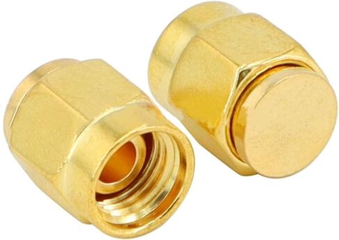 12PCS SMA Plug Dust Cap, SMA Female Jack Dust Cap Gold-Plated RF Coaxial Connector Protective Cap SMA Adapter Connector Accessories in Saudi Arabia