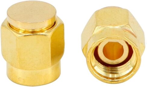 12PCS SMA Plug Dust Cap, SMA Female Jack Dust Cap Gold-Plated RF Coaxial Connector Protective Cap SMA Adapter Connector Accessories in Saudi Arabia