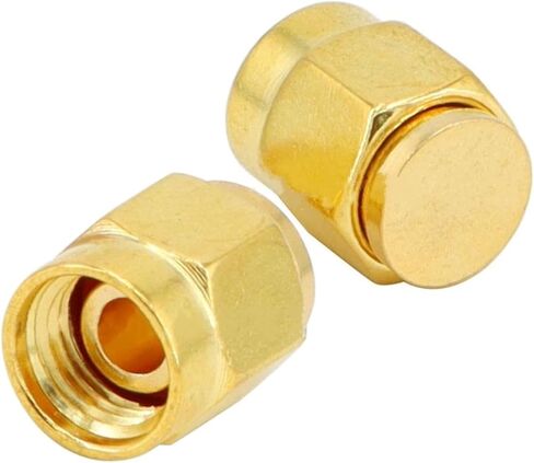 12PCS SMA Plug Dust Cap, SMA Female Jack Dust Cap Gold-Plated RF Coaxial Connector Protective Cap SMA Adapter Connector Accessories in Saudi Arabia