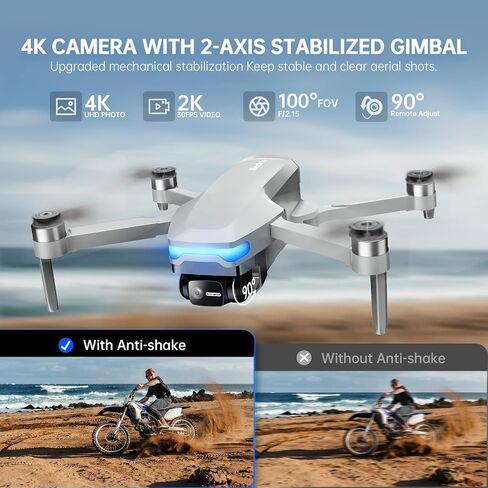 Drones with Camera for Adults 4K, Foldable Beginner Drone with Brushless Motor, Auto Follow, Tap Fly, Circle Fly, One Key Start, Under 249g in Saudi Arabia