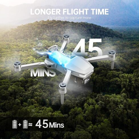 Drones with Camera for Adults 4K, Foldable Beginner Drone with Brushless Motor, Auto Follow, Tap Fly, Circle Fly, One Key Start, Under 249g in Saudi Arabia