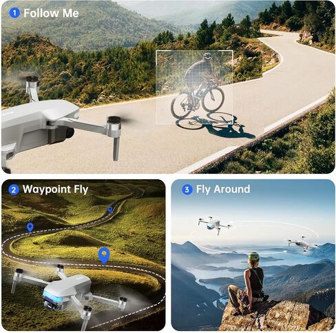 Drones with Camera for Adults 4K, Foldable Beginner Drone with Brushless Motor, Auto Follow, Tap Fly, Circle Fly, One Key Start, Under 249g in Saudi Arabia