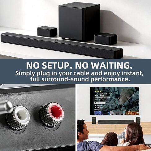 2Pcs Satellite Speaker Cable Compatible with Vizio V51, M51, Soundbar SB3651, SB36514, SB4051, SB4251,Precision Fit Satellite Speaker Wire for Vizio Surround Sound Speakers, Cord Length: 27.9 Feet in Saudi Arabia