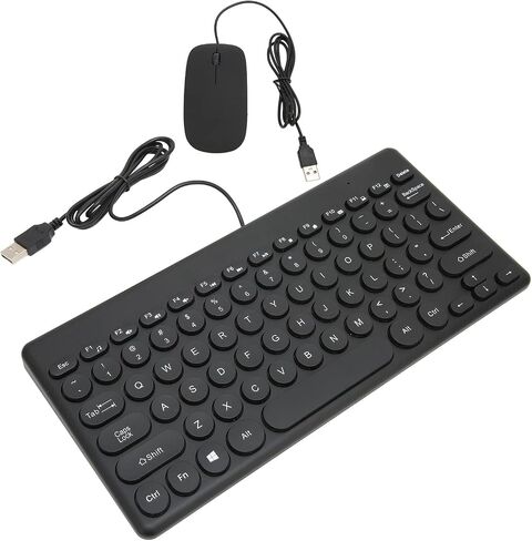 Wired Keyboard Mouse Combo, Ergonomic Key Design (Black) in Kuwait